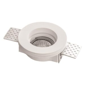 ΣΠΟΤ ΓΥΨΙΝΟ ΜΟΝΟ ΣΤΡΟΓΓΥΛΟ GU10 Φ100×40 EUROLAMP 147-53201