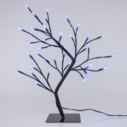 ΔΕΝΤΡΟ ΚΕΡΑΣΙΑ, 36 LED 5mm, ΜΕ ΛΟΥΛΟΥΔΙΑ ΣΙΛΙΚΟΝΗΣ, ΜΕ ΜΕΤΑΣΧΗΜΑΤΙΣΤΗ, ΠΡΟΕΚΤΑΣΗ ΠΑΡΟΧΗΣ 500cm, ΜΠΛΕ LED, 45cm, IP44 EUROLAMP – 600-30516