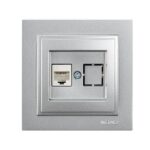 ΠΡΙΖΑ DATA CAT 6 RJ 45 MONH ΑΣΗΜΙ EUROLAMP – 152-10440