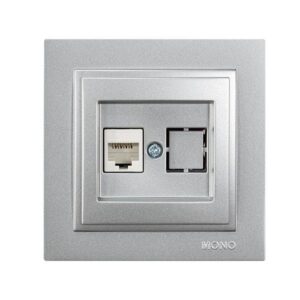 ΠΡΙΖΑ DATA CAT 6 RJ 45 MONH ΑΣΗΜΙ EUROLAMP – 152-10440