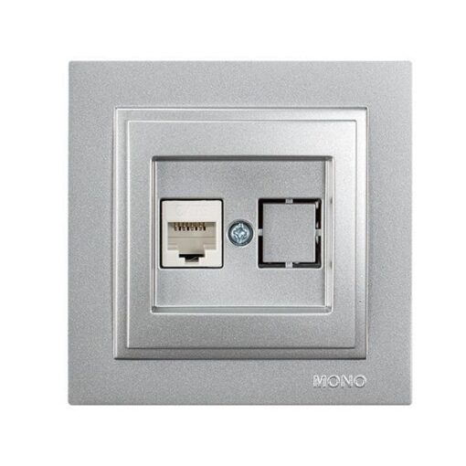 ΠΡΙΖΑ DATA CAT 6 RJ 45 MONH ΑΣΗΜΙ EUROLAMP – 152-10440
