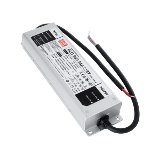 GloboStar® ELG-200-24A 90789 MEANWELL Αδιάβροχο Ρυθμιζόμενο Μεταλλικό Τροφοδοτικό SELV για Προϊόντα LED 200W 8.4A – AC 220-240V σε DC 24V – Ρυθμιζόμενο από 22.4VDC έως 25.6VDC – Αδιάβροχο IP65 Μ24.4 x Π7.1 x Υ3.75cm – 3 Years Warranty
