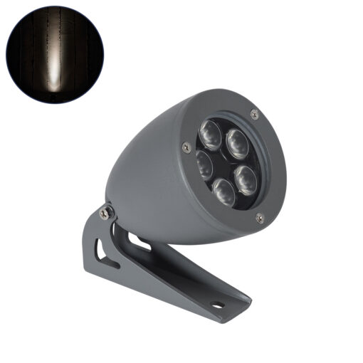 GloboStar® TREELIGHT-TREESPO 90470 Σποτ Φωτισμού Ειδικό για Φυτά – Δέντρα LED 12W 1380lm 15° DC 24V Αδιάβροχο IP67 Μ9 x Π11 x Υ9cm Φυσικό Λευκό 4500K – Γκρι Ανθρακί – 3 Years Warranty