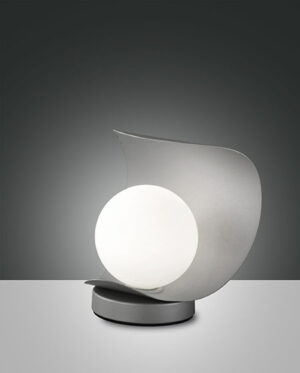 Επιτραπέζιο Φωτιστικό   Fabas Luce Adria LED 6W  Ασημί Με Dimmer Αφής  540lm Θερμό 3000K – 3414-30-137