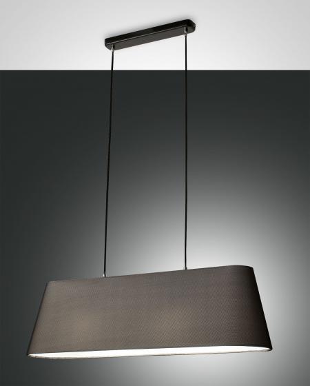 Κρεμαστό Φωτιστικό   Fabas Luce Allegra 2X E27 Μαύρο     – 3561-46-101