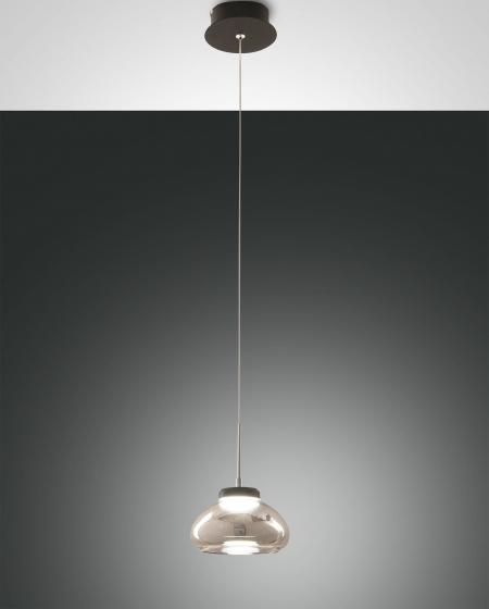 Κρεμαστό Φωτιστικό   Fabas Luce Arabella LED 8W  Φιμέ Dimmable  750lm Θερμό 3000K – 3547-40-126