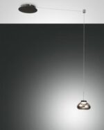 Κρεμαστό Φωτιστικό   Fabas Luce Arabella LED 8W  Φιμέ Dimmable  750lm Θερμό 3000K – 3547-41-126