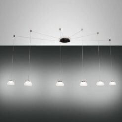 Κρεμαστό Φωτιστικό   Fabas Luce Arabella LED 48W  Λευκό Dimmable  4530lm Θερμό 3000K – 3547-46-102
