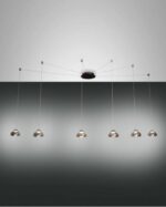 Κρεμαστό Φωτιστικό   Fabas Luce Arabella LED 48W  Φιμέ Dimmable  4530lm Θερμό 3000K – 3547-46-126