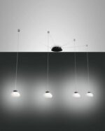 Κρεμαστό Φωτιστικό   Fabas Luce Arabella LED 32W  Λευκό Dimmable  3020lm Θερμό 3000K – 3547-49-102