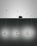 Κρεμαστό Φωτιστικό   Fabas Luce Arabella LED 32W  Φιμέ Dimmable  3020lm Θερμό 3000K – 3547-49-126