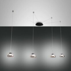 Κρεμαστό Φωτιστικό   Fabas Luce Arabella LED 32W  Φιμέ Dimmable  3020lm Θερμό 3000K – 3547-49-126