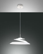 Κρεμαστό Φωτιστικό   Fabas Luce Aragon LED 18W  Λευκό Dimmable  1760lm Θερμό 3000K – 3357-42-102