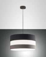 Κρεμαστό Φωτιστικό   Fabas Luce Arona 3X E27 Σκούρο Γκρι     – 3698-45-360