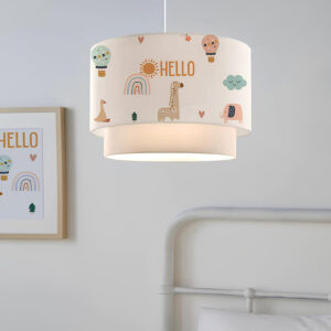 GloboStar® BALLOON 204-0004 Παιδικό Κρεμαστό Φωτιστικό Φιγούρα Μονόφωτο 1 x E27 IP20 Λευκό Ύφασμα – Μ30 x Π30 x Υ70cm