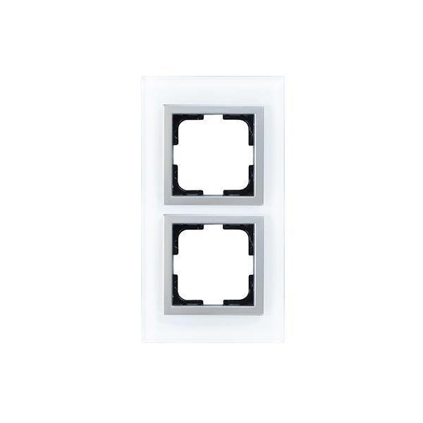 ΠΛΑΙΣΙΟ 2 ΘΕΣΕΩΝ ΛΕΥΚΟ ΓΥΑΛΙ EUROLAMP – 152-10881