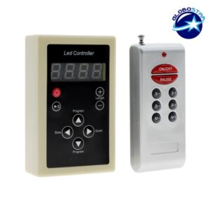 Ασύρματος LED Digital RGB Controller με Χειριστήριο RF για LED Digital RGB Προϊόντα 5v – 12v – 24v 1024 IC – 2048 IC GloboStar 04036