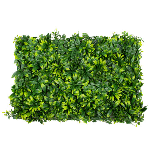 GloboStar® 78406 Artificial – Συνθετικό Τεχνητό Διακοσμητικό Πάνελ Φυλλωσιάς – Κάθετος Κήπος Τριφύλλι – Νάνος Δάφνη – Περεσκία Πράσινο Μ60 x Υ40 x Π8cm