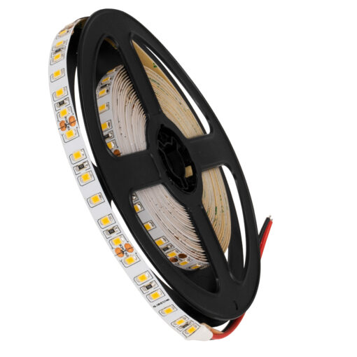 GloboStar® 70232 Ταινία LED SMD 2835 5m 8W/m 120LED/m 1232 lm/m 120° DC 24V IP20 Θερμό Λευκό 3000K – 5 Χρόνια Εγγύηση