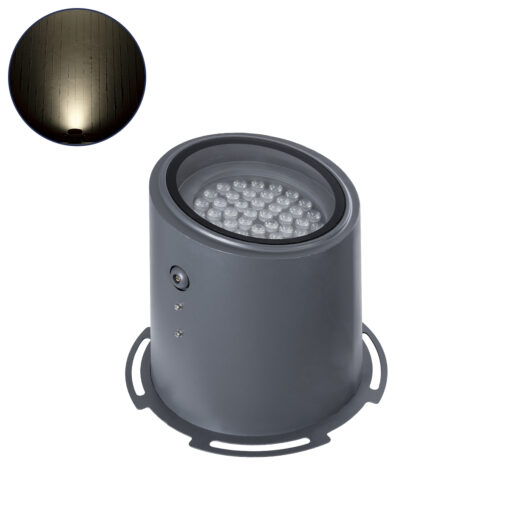 GloboStar® FLOOD-MILO 90741 Κινούμενος Προβολέας – Σποτ Φωτισμού Wall Washer για Φωτισμό Κτιρίων LED 48W 4560lm 10° AC 220-240V Αδιάβροχο IP67 Φ26 x Υ30cm Φυσικό Λευκό 4500K – Γκρι Ανθρακί – 3 Χρόνια Εγγύηση
