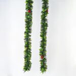 ΤΡΕΣΑ ΜΕ ΦΥΛΛΑ ΚΑΙ BERRIES 2m x 9cm, ΦΥΣΙΚΟ ΠΡΑΣΙΝΟ ΧΡΩΜΑ EUROLAMP – 600-30343