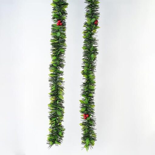 ΤΡΕΣΑ ΜΕ ΦΥΛΛΑ ΚΑΙ BERRIES 2m x 9cm, ΦΥΣΙΚΟ ΠΡΑΣΙΝΟ ΧΡΩΜΑ EUROLAMP – 600-30343