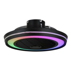ΑΝΕΜΙΣΤΗΡΑΣ ΠΛΑΦΟΝΙΕΡΑ ΟΡΟΦΗΣ ΜΑΥΡΟΣ RGB Φ51 DC 20W EUROLAMP – 300-25045
