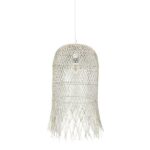 ARTE ILLUMINA ΦΩΤΙΣΤΙΚΟ ΚΡΕΜΑΣΤΟ ΜΟΝΟΦΩΤΟ Ε27 MAX 60W 330x610mm RATTAN  ΛΕΥΚΟ EUROLAMP – 144-33026