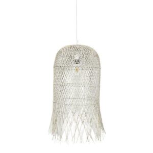 ARTE ILLUMINA ΦΩΤΙΣΤΙΚΟ ΚΡΕΜΑΣΤΟ ΜΟΝΟΦΩΤΟ Ε27 MAX 60W 330x610mm RATTAN  ΛΕΥΚΟ EUROLAMP – 144-33026