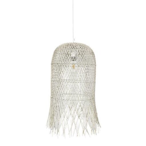 ARTE ILLUMINA ΦΩΤΙΣΤΙΚΟ ΚΡΕΜΑΣΤΟ ΜΟΝΟΦΩΤΟ Ε27 MAX 60W 330x610mm RATTAN  ΛΕΥΚΟ EUROLAMP – 144-33026