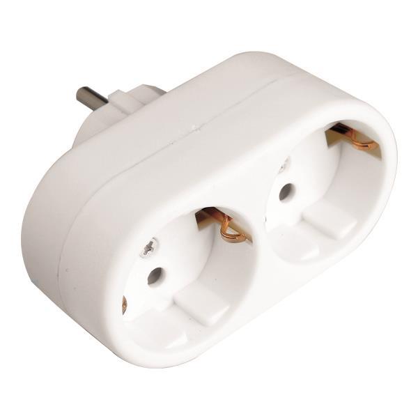 ΑΝΤΑΠΤΟΡΑΣ AΠO ENA ΣΟΥΚΟ ΣE ΔYO ΣΟΥΚΟ ΜΕ ΠΡΟΣΤΑΣΙΑ ΕΠΑΦΩΝ EUROLAMP 147-10000