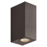 ΑΠΛΙΚΑ ΤΟΙΧΟΥ UP-DOWN ΤΕΤΡΑΓΩΝΗ GU10 IP54 ΜΑΥΡΗ EUROLAMP 145-82075