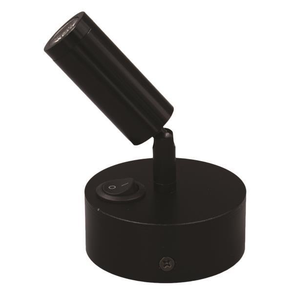 ΣΠΟΤ ΕΞΩΤΕΡΙΚΟ ΚΙΝΗΤΟ “ARISTON 1” 3W LED 3000K ΜΑΥΡΟ PLUS EUROLAMP 145-25211