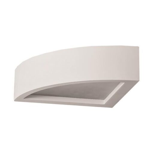 ΑΠΛΙΚΑ ΤΟΙΧΟΥ ΟΒΑΛ 90ο ΓΥΨΙΝΗ 1xE14W 200x200x70 EUROLAMP 147-53314