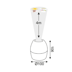 2 IN 1 8W LED NIGHT LIGHT & PROJECTOR WITH 4 PATTERNS AND 1M USB CABLE OR 3XAA ACA – BALLOON