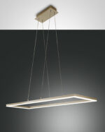 Κρεμαστό Φωτιστικό   Fabas Luce Bard LED 52W  Χρυσό Ματ Dimmable  5180lm Θερμό 3000K – 3394-45-225