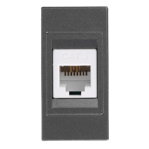 ΠΡΙΖΑ ΤΗΛΕΦΩΝΟΥ 1 MODULES RJ 11 ΓΡΑΦΙΤΗΣ EUROLAMP – 152-20452