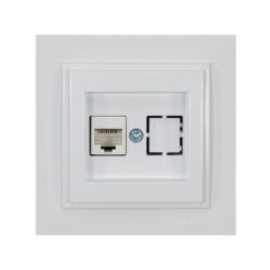 ΠΡΙΖΑ DATA CAT 6 RJ 45 MONH ΛΕΥΚΗ EUROLAMP – 152-10140