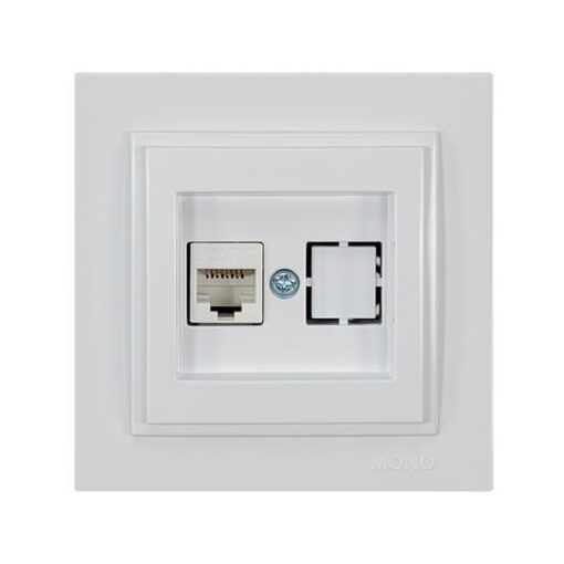 ΠΡΙΖΑ DATA CAT 6 RJ 45 MONH ΛΕΥΚΗ EUROLAMP – 152-10140