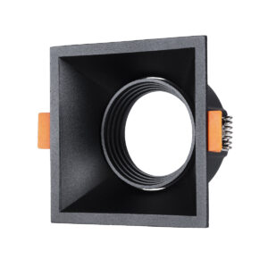 GloboStar® ALPHA 77833 Χωνευτό Κινούμενο Τετράγωνο Σποτ Οροφής για Λάμπα MR16/GU10 – IP20 – Χυτό Αλουμίνιο – Μ9 x Π9 x Υ4.5cm – Μαύρο – 5 Χρόνια Εγγύηση