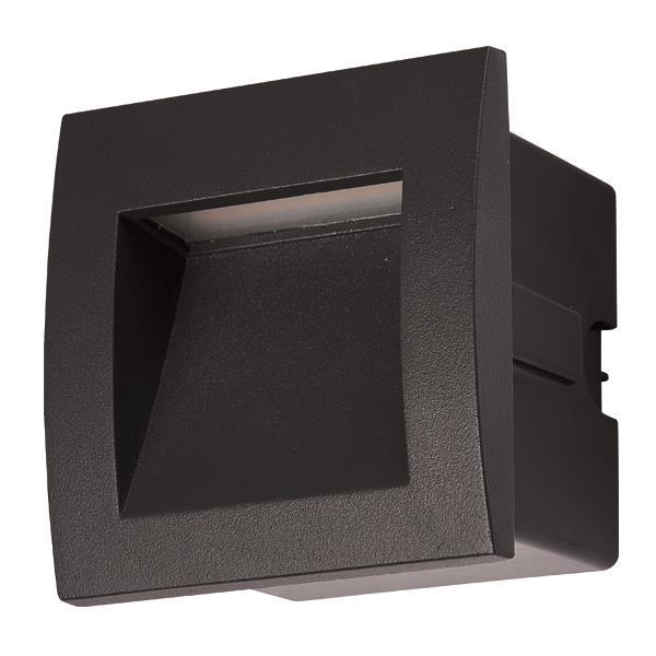 ΦΩΤΙΣΤΙΚΟ ΧΩΝΕΥΤΟ LED 3W IP54 220-240V 90X90X70mm ΜΑΥΡΟ PRO EUROLAMP 145-52500