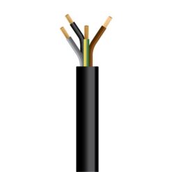 ΚΑΛΩΔΙΟ ΕΥΚΑΜΠΤΟ H05VV-F 4X1,5mm² ΜΑΥΡΟ (100m/roll) EUROLAMP – 150-13165