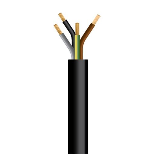 ΚΑΛΩΔΙΟ ΕΥΚΑΜΠΤΟ H05VV-F 4X1,5mm² ΜΑΥΡΟ (100m/roll) EUROLAMP – 150-13165