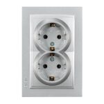 ΠΡΙΖΑ ΣΟΥΚΟ ΔΙΠΛΗ ΧΩΝΕΥΤΗ 16A ΑΣΗΜΙ EUROLAMP – 152-10436