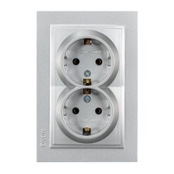 ΠΡΙΖΑ ΣΟΥΚΟ ΔΙΠΛΗ ΧΩΝΕΥΤΗ 16A ΑΣΗΜΙ EUROLAMP – 152-10436