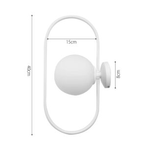 InLight Επιτοίχιο φωτιστικό σε λευκή απόχρωση και λευκή οπαλίνα 1XG9 D:40cm (43038-WH)