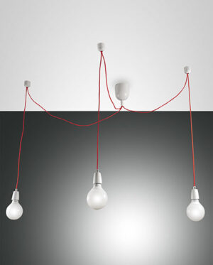 Κρεμαστό Φωτιστικό   Fabas Luce Blog 3X E27 Λευκό     – 3473-47-102
