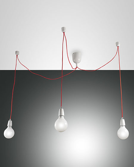 Κρεμαστό Φωτιστικό   Fabas Luce Blog 3X E27 Λευκό     – 3473-47-102