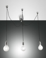 Κρεμαστό Φωτιστικό   Fabas Luce Blog 3X E27 Χρώμιο     – 3473-47-138