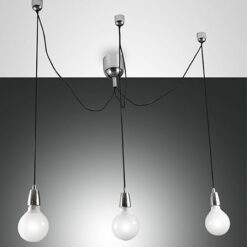 Κρεμαστό Φωτιστικό   Fabas Luce Blog 3X E27 Χρώμιο     – 3473-47-138